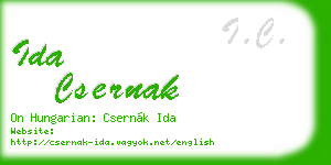 ida csernak business card