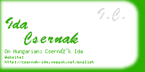 ida csernak business card